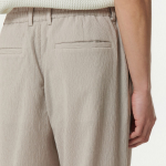 Crinkle One-Tuck Wide Banding Pants [Light Beige]
