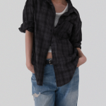 Свободный размер-Угольный-Рубашки