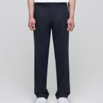 [Cooltandard] Semi Wide Hidden Banding Slacks [Navy]