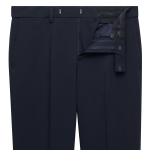 [Cooltandard] Semi Wide Hidden Banding Slacks [Navy]