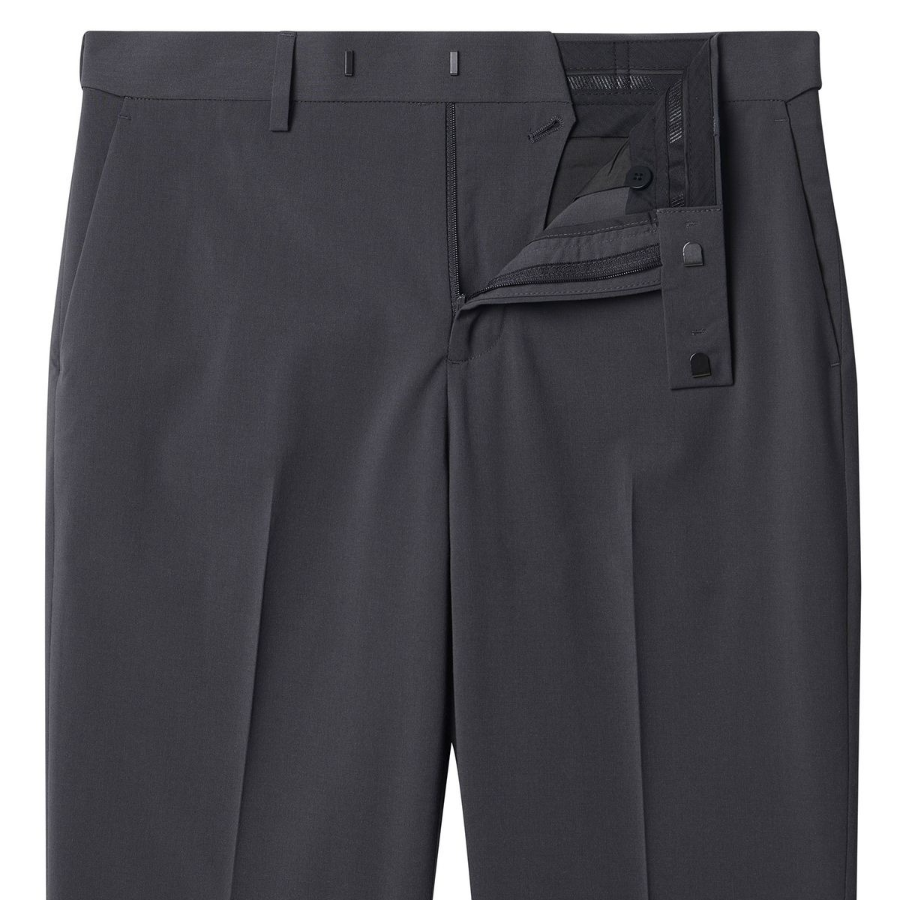 [Cooltandard] Semi Wide Hidden Banding Slacks [Gray]