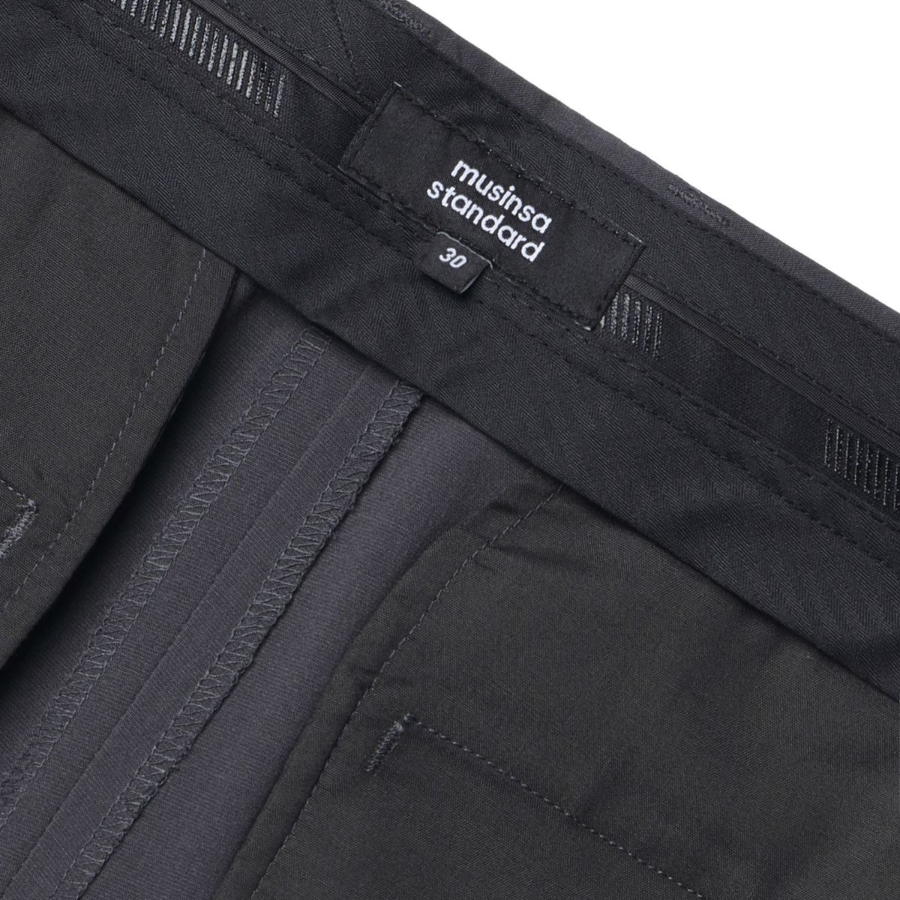 [Cooltandard] Semi Wide Hidden Banding Slacks [Gray]
