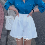 Короткие шорты с защипами "Unel"