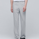 [Cooltandard] Semi Wide Hidden Banding Slacks [Light Gray]