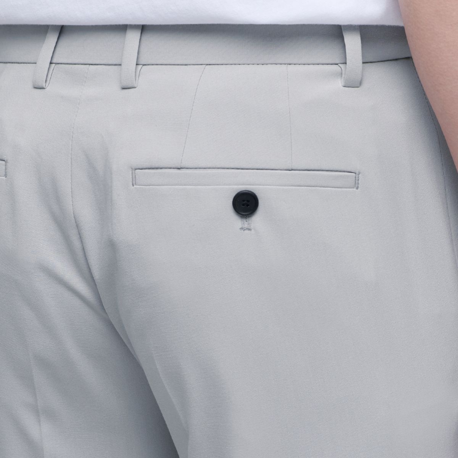 [Cooltandard] Semi Wide Hidden Banding Slacks [Light Gray]