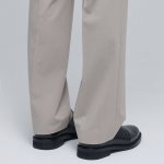 [Cooltandard] Semi Wide Hidden Banding Slacks [Light Beige]