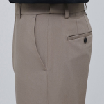 [Cooltandard] Semi Wide Hidden Banding Slacks [Dusty Beige]