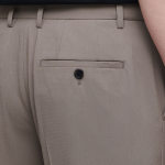[Cooltandard] Semi Wide Hidden Banding Slacks [Dusty Beige]