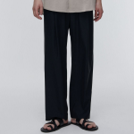 [Cooltandard] Cooling Deep Tuck Wide Banding Pants [Black]