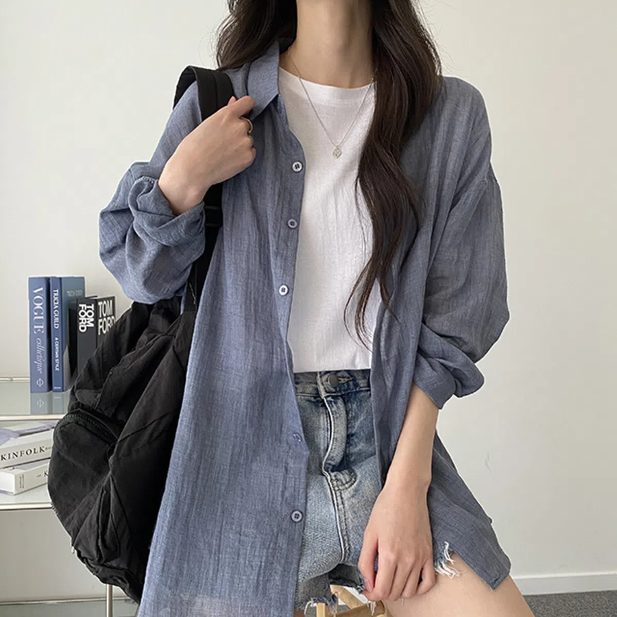 Linen – рубашка See-Through Oversized Gauze Shirt