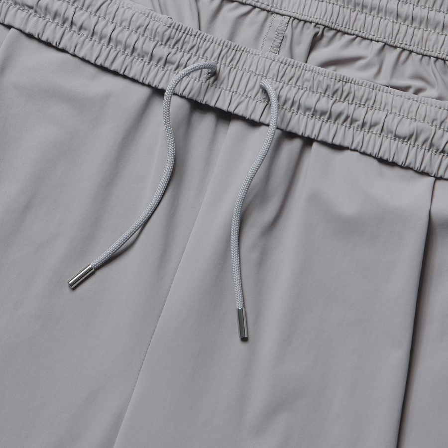 [Cooltandard] Cooling Deep Tuck Wide Banding Pants [Light Gray]