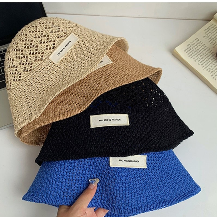 YouAre Knit Bucket Hat — вязаная летняя панама для защиты от солнца