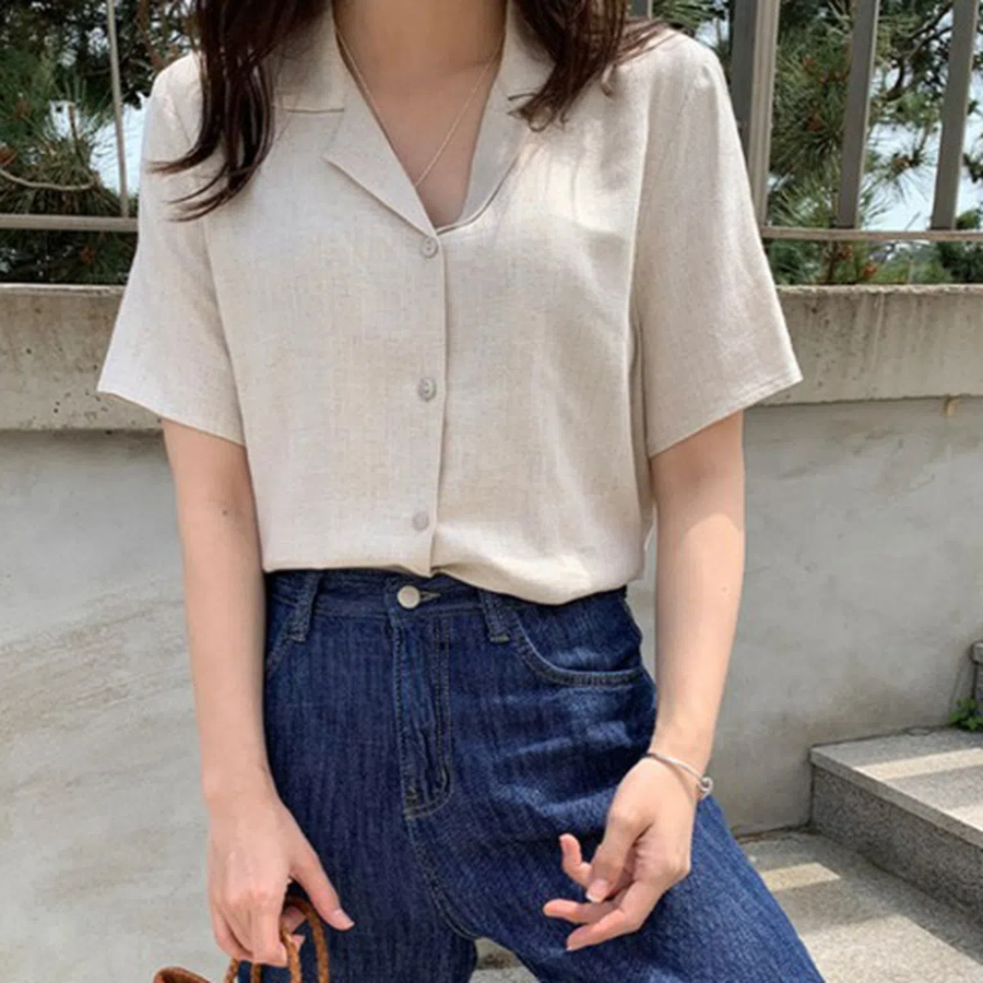 Perriem – рубашка Slim Linen Short-Sleeve Shirt