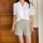 Perriem – рубашка Slim Linen Short-Sleeve Shirt