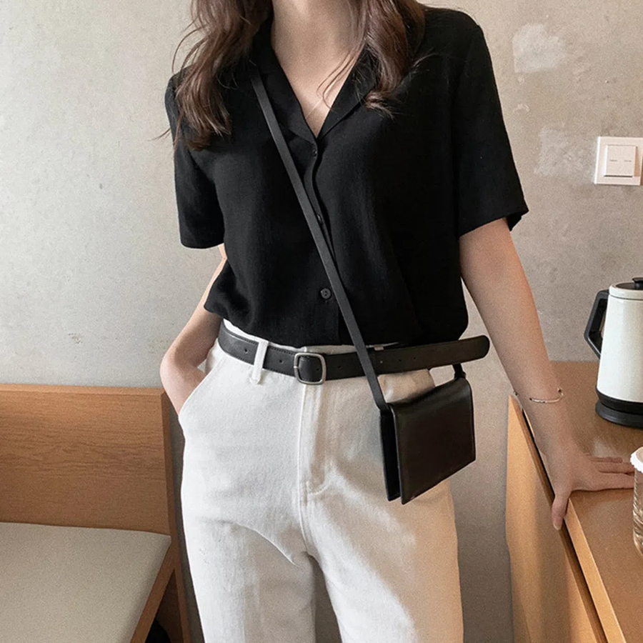 Perriem – рубашка Slim Linen Short-Sleeve Shirt