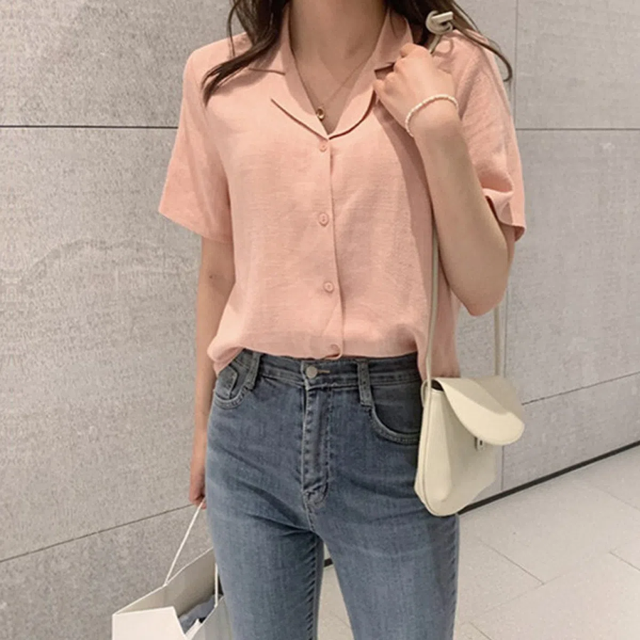 Perriem – рубашка Slim Linen Short-Sleeve Shirt