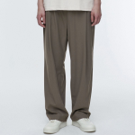 [Cooltandard] Cooling Deep Tuck Wide Banding Pants [Dusty Beige]