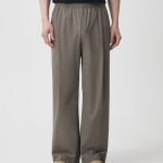 [Cooltandard] Cooling Deep Tuck Wide Banding Pants [Dusty Beige]