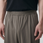 [Cooltandard] Cooling Deep Tuck Wide Banding Pants [Dusty Beige]