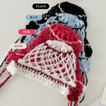 Holting Many Flower – вязаная сетчатая шапка-бини с цветами