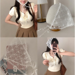 Романтичный цветочный кружевной боннет-шарф — изящный акцент с винтажным настроением