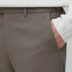 [Cooltandard] Heavyweight Brushed Tapered Hidden Banding 10/10 Slacks [Dusty Beige]