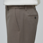 [Cooltandard] Heavyweight Brushed Tapered Hidden Banding 10/10 Slacks [Dusty Beige]