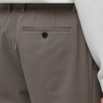 [Cooltandard] Heavyweight Brushed Tapered Hidden Banding 10/10 Slacks [Dusty Beige]
