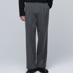 [Cooltandard] Heavyweight Brushed Real Wide Hidden Banding Slacks [Medium Gray]