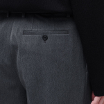 [Cooltandard] Heavyweight Brushed Real Wide Hidden Banding Slacks [Medium Gray]