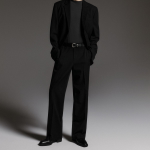 [Cooltandard] Flare Hidden Banding Slacks [Black]