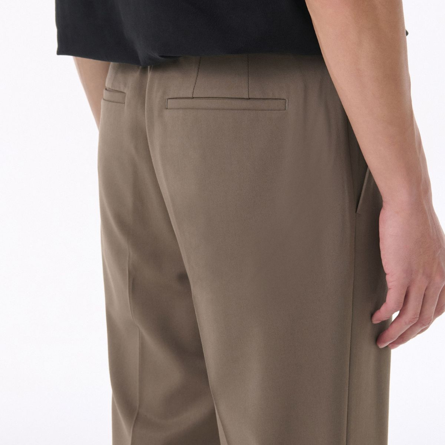 [Cooltandard] Flare Hidden Banding Slacks [Dusty Beige]
