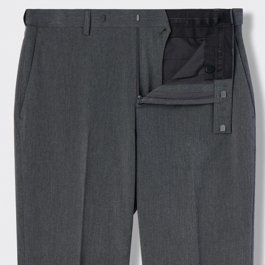 [Cooltandard] Flare Hidden Banding Slacks [Medium Gray]