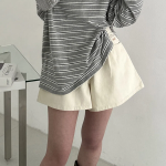 Популярные хлопковые шорты с расклёшенным кроем Steer