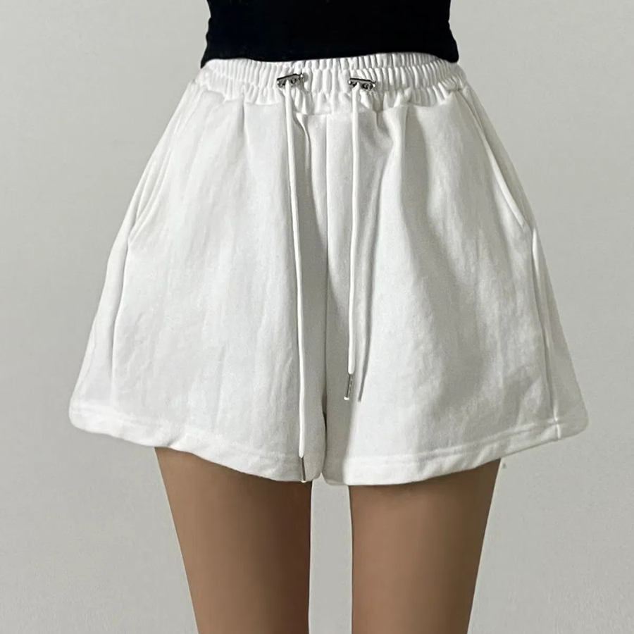 Спортивные шорты с защипами и стоперами, A-силуэт, 4/4 длины