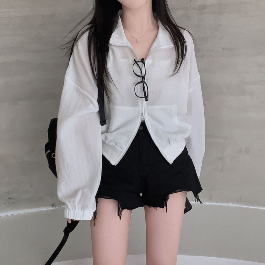 Винтажные джинсовые шорты с потертостями Mitsu, A-силуэт, высокая посадка