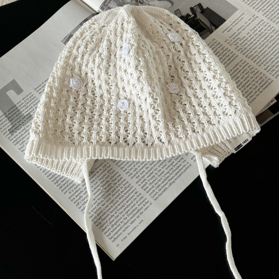 Кепка Mini Rose Mesh Knit String Net Crochet Hat Beanie — стильный и лёгкий акцент для летних образов