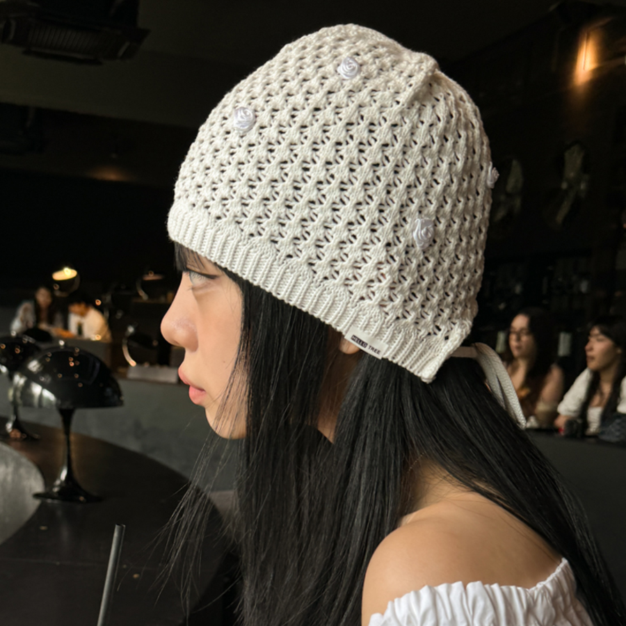 Кепка Mini Rose Mesh Knit String Net Crochet Hat Beanie — стильный и лёгкий акцент для летних образов
