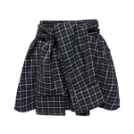 Клетчатая юбка-шорты с запахом и завязками Kiri