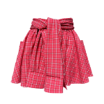 Клетчатая юбка-шорты с запахом и завязками Kiri
