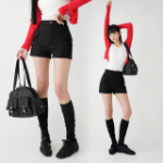 Эластичные хлопковые шорты-капри Lucina с боковыми карго-карманами