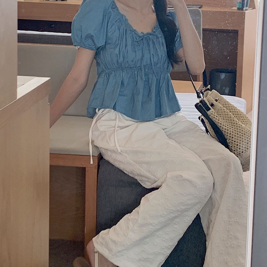 Шорты-брюки с цветочным принтом и бантом Objet