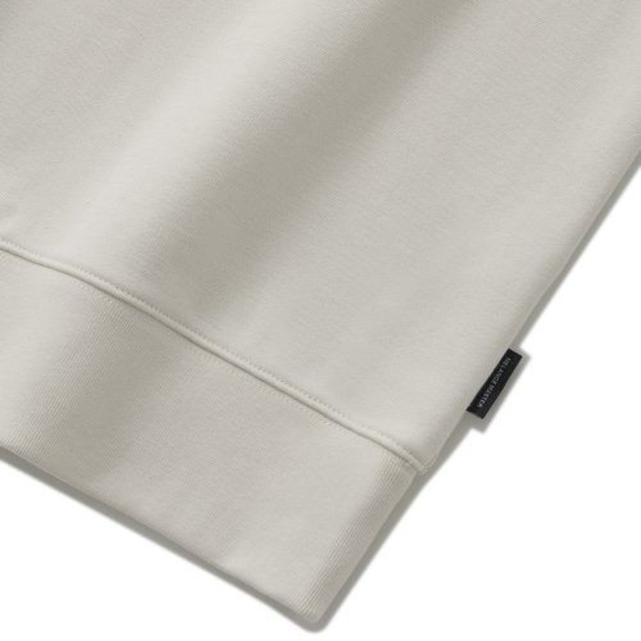 Melange Master Oversized Collar Half-Zip Sweatshirt – Cream