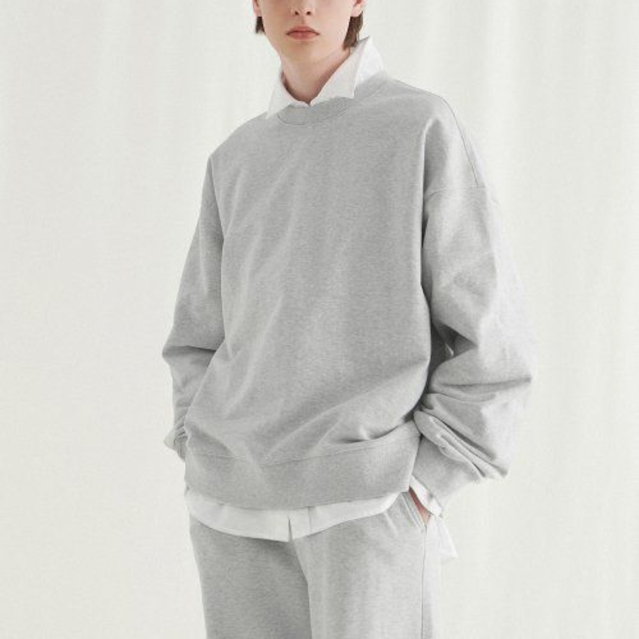 Melange Master Oversized Sweatshirt – Light Grey