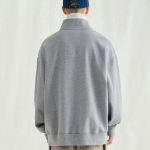 Melange Master Oversized Half-Zip Sweatshirt – Grey