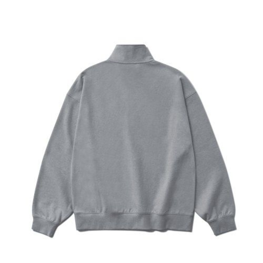 Melange Master Oversized Half-Zip Sweatshirt – Grey