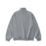 Melange Master Oversized Half-Zip Sweatshirt – Grey