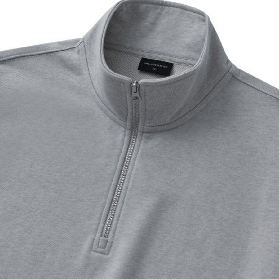 Melange Master Oversized Half-Zip Sweatshirt – Grey