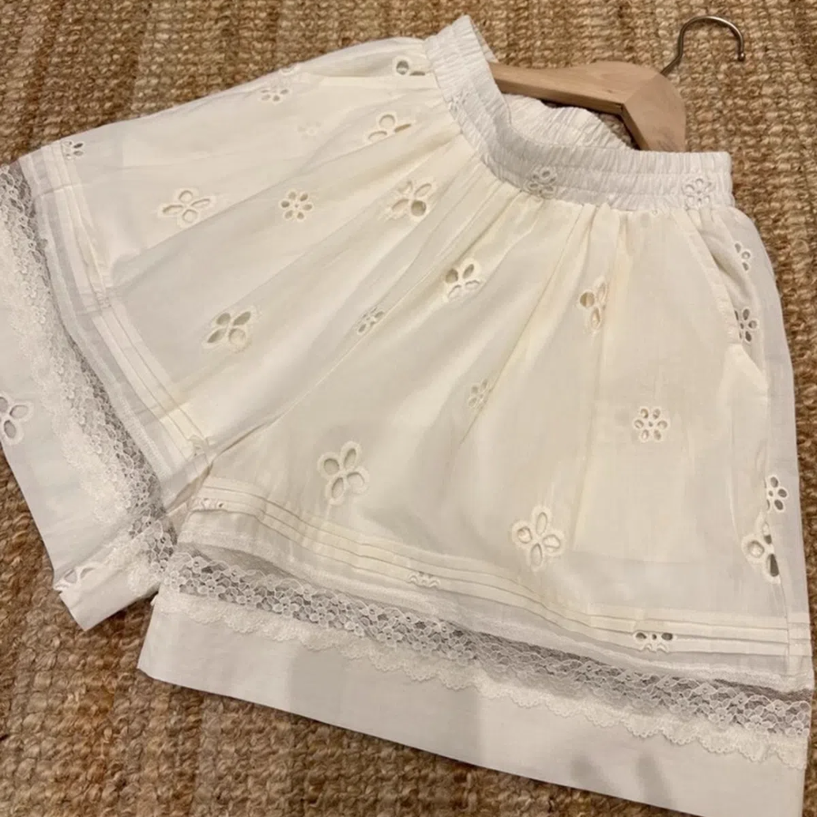 Женские кружевные шорты Kits с перфорацией