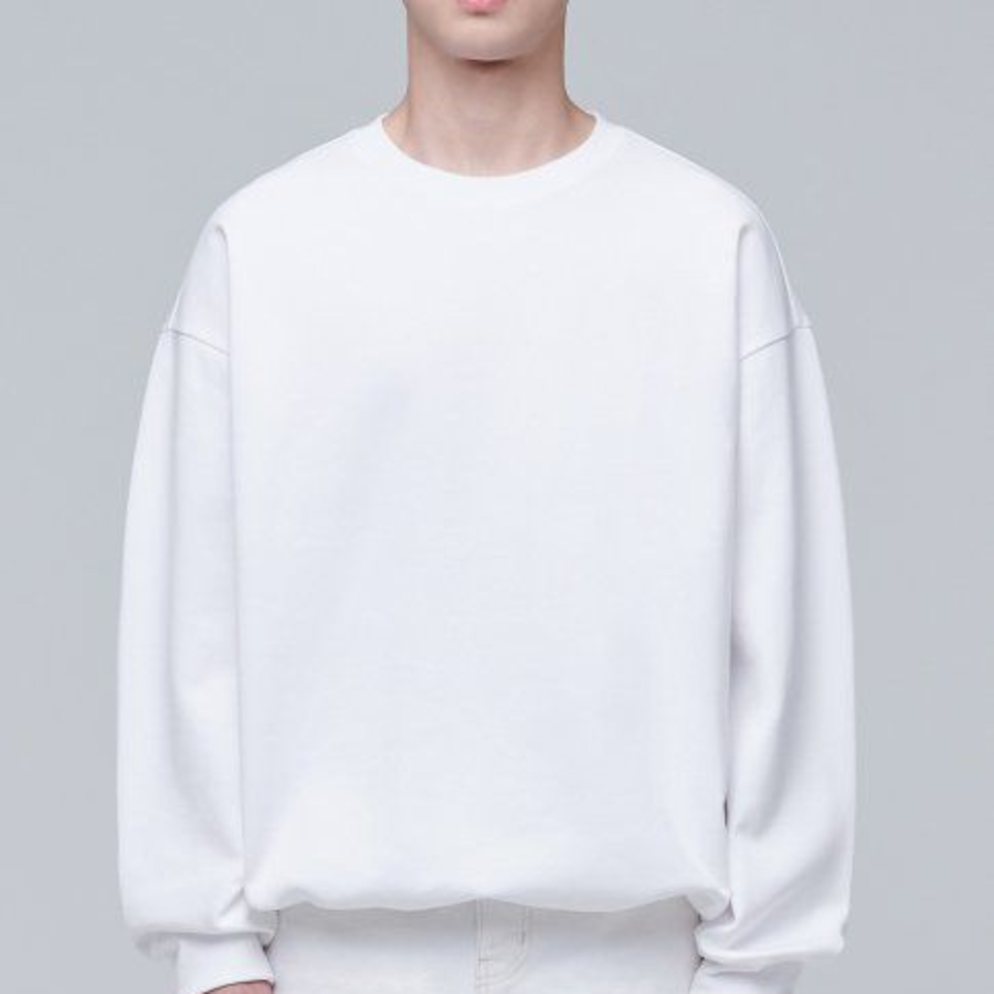 Musinsa Standard Flat Terry Oversized String Sweatshirt – White
